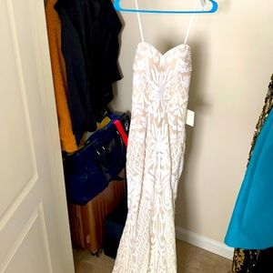 Lulus Size Small- Olivia White Sequin Maxi
